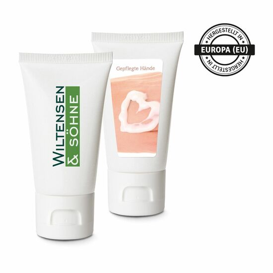 Kundenpflege als praktisches Give-Away: 50 ml Hand- und Nagelcreme Aloe Vera sensitiv mit Sheabutter, Mandelöl & Avocadoöl