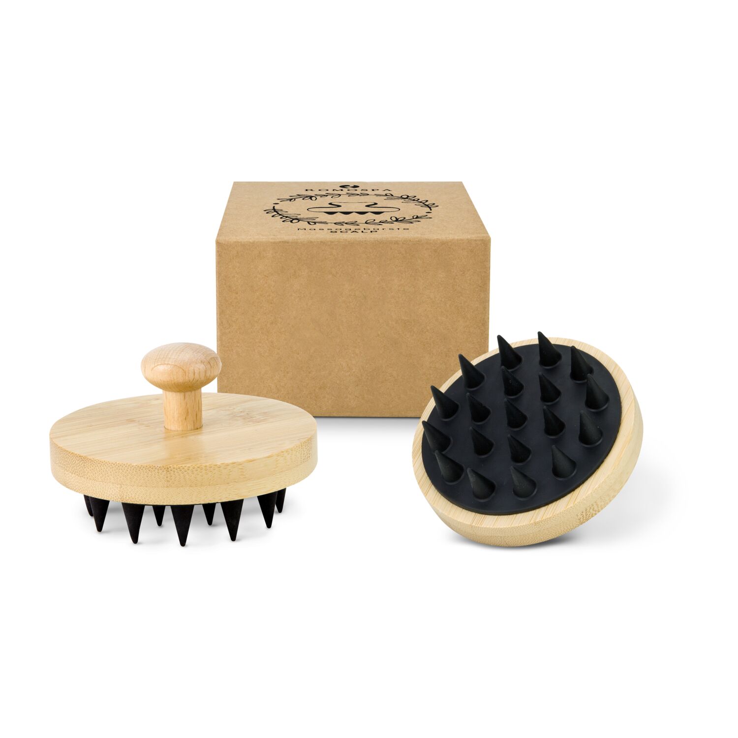 Praktische Kopfhaut-Massagebürste für eine erholsame Ruhepause für Kopf und Seele.