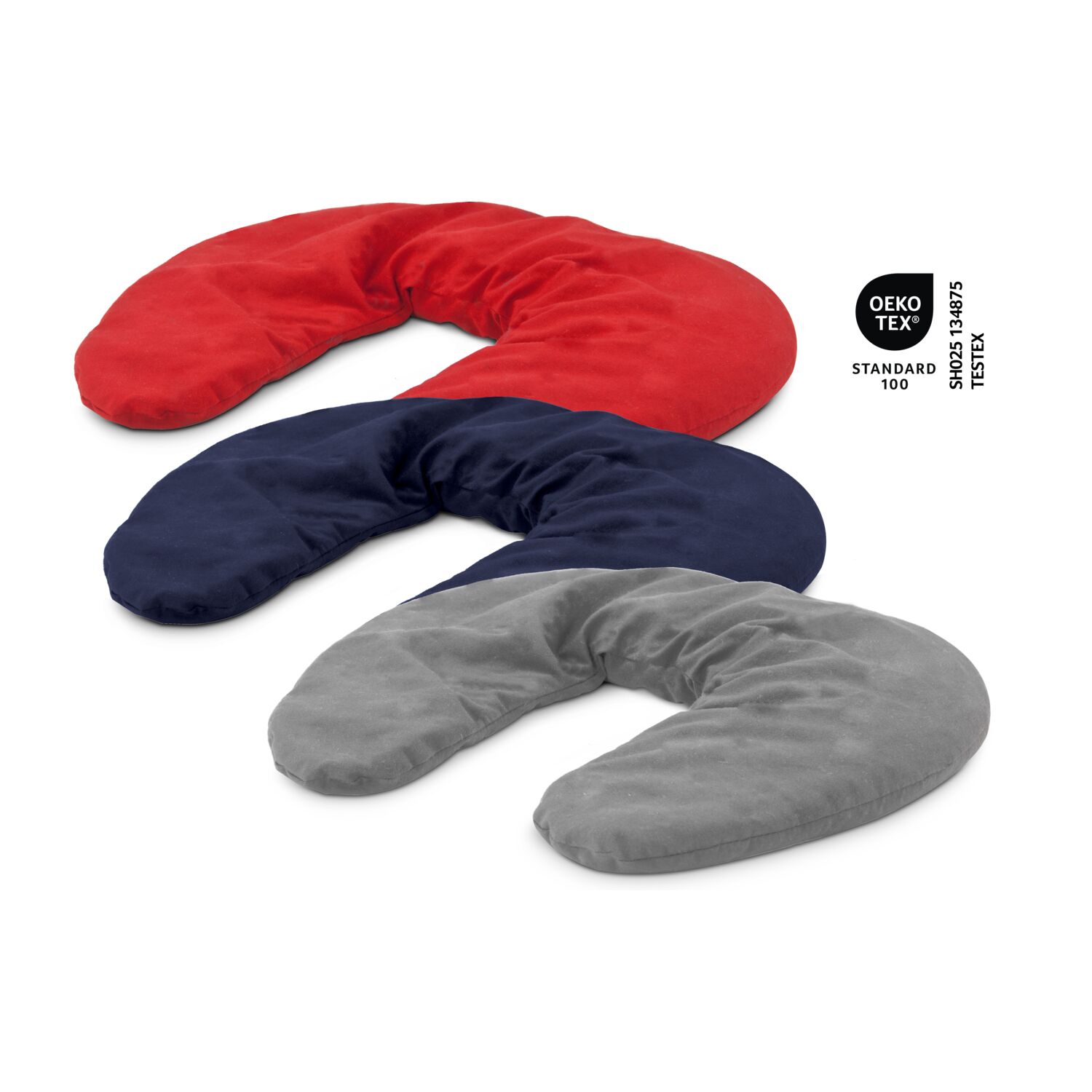 Körnerkissen Relax - Nackenhörnchen, ca. 35 x 27 x 3,5 cm, 650 g Weizen + je 9 g Lavendel, Pfefferminze und Rosmarin, OEKO-TEX®