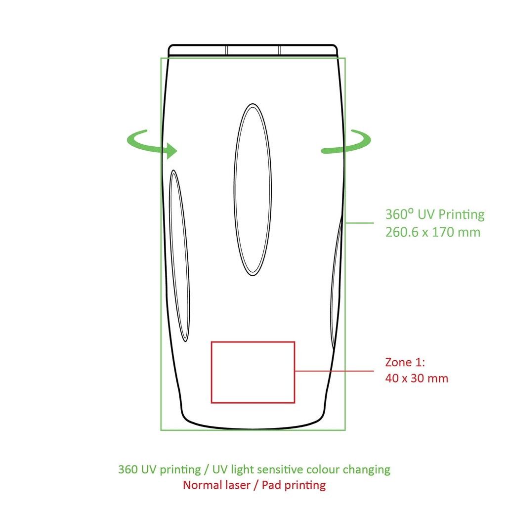 doppelwandiger Vakkuumbecher XL, customized