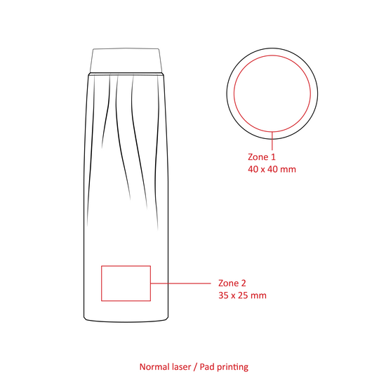 doppelwandige Edelstahlflasche mit Griff , stock