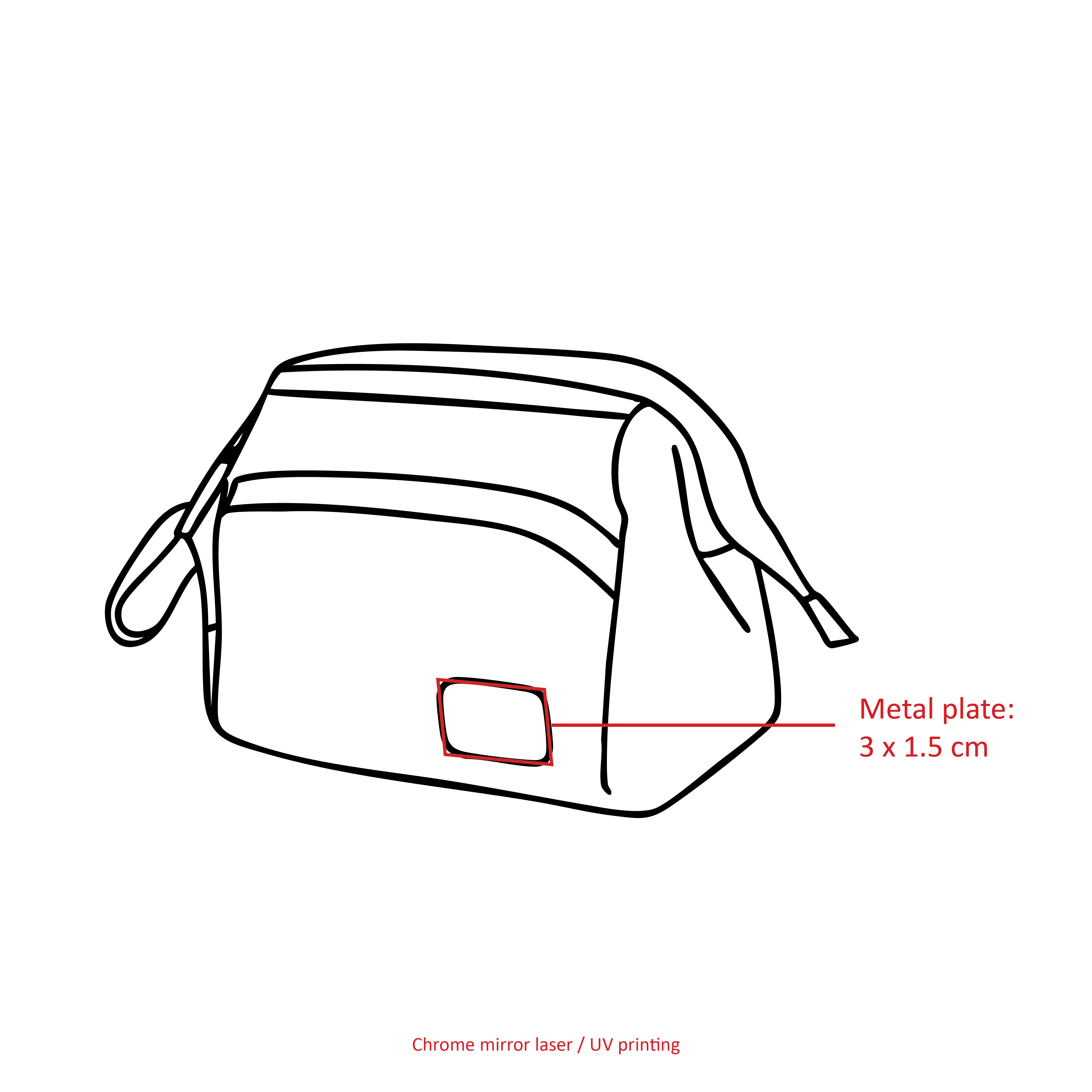 Kosmetiktasche mit Metallbindung stock