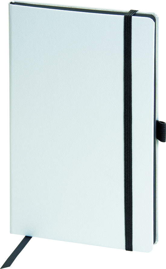 Notizbuch "Kompagnon White" ca. A5, kariert, weiß