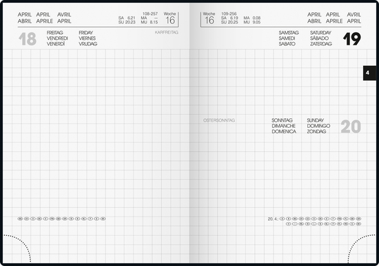 Taschenkalender, blau