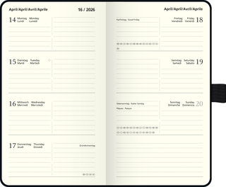 Taschenkalender "Kompagnon" Modell 756 66, schwarz