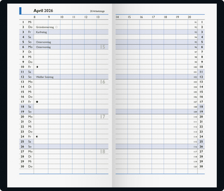Taschenkalender 10D, schwarz