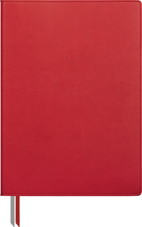 Notizbuch Office Recycling Flex A5+, rot/grau, flexibler Einband