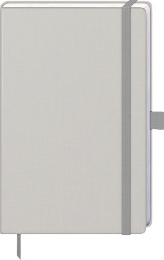 Notizbuch "Kompagnon Nature" ca. A5, kalkgrau, Naturpapiereinband