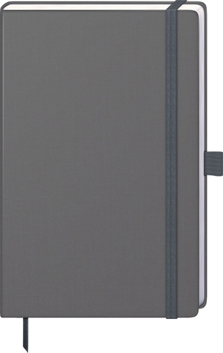 Notizbuch "Kompagnon Nature" ca. A5, graphit, Naturpapiereinband