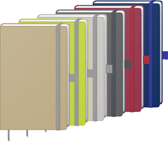 Notizbuch "Kompagnon Nature" ca. A5, royalblau, Naturpapiereinband