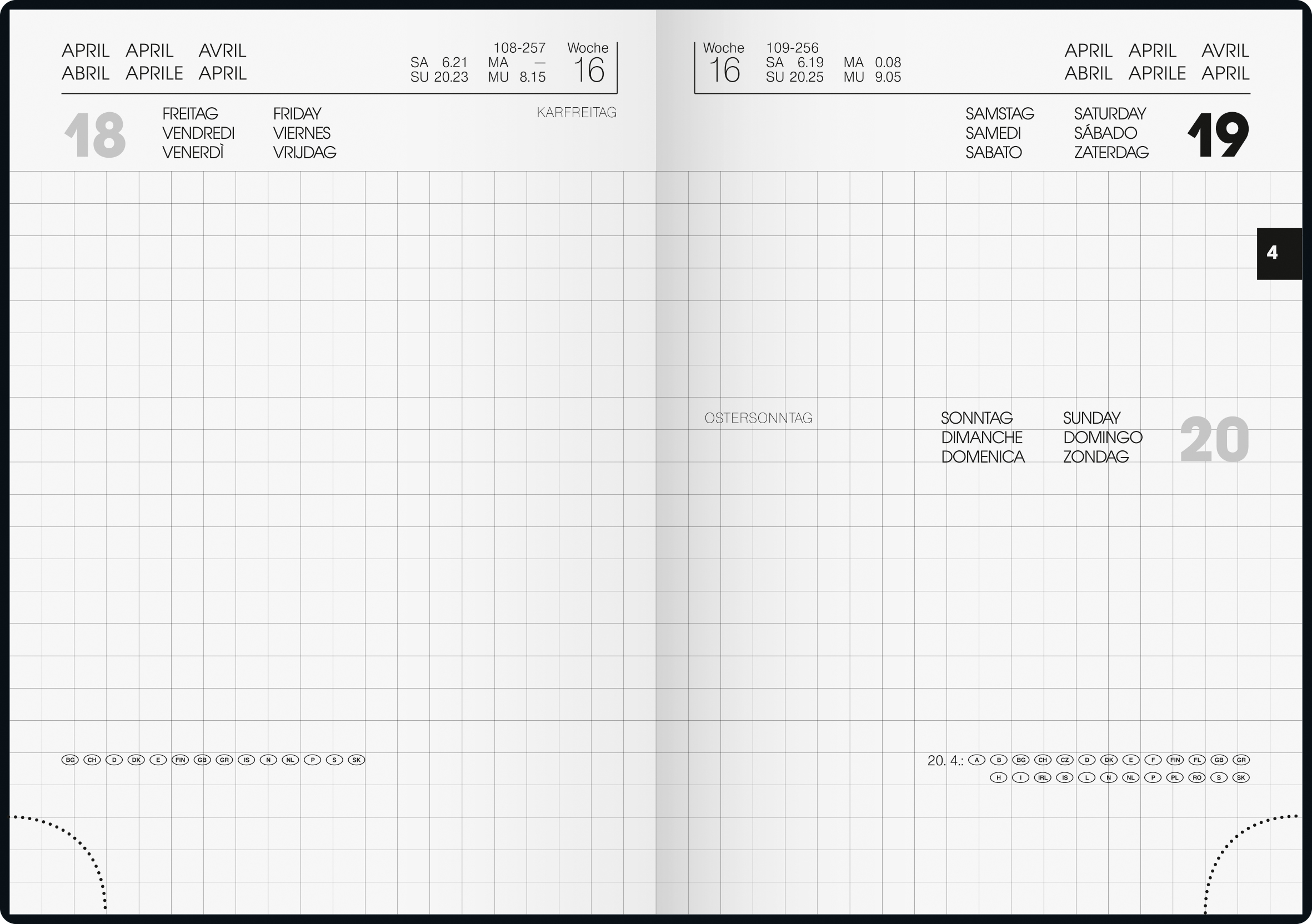 Taschenkalender, schwarz
