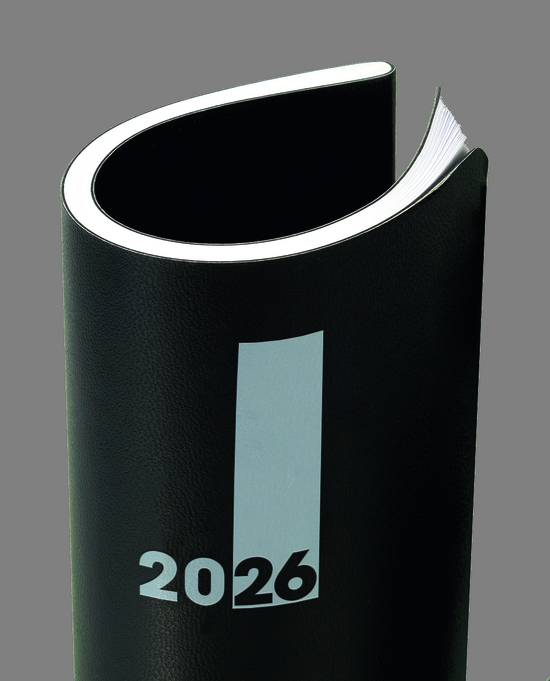 Buchkalender 739 SlimLine, schwarz, flexibler Einband