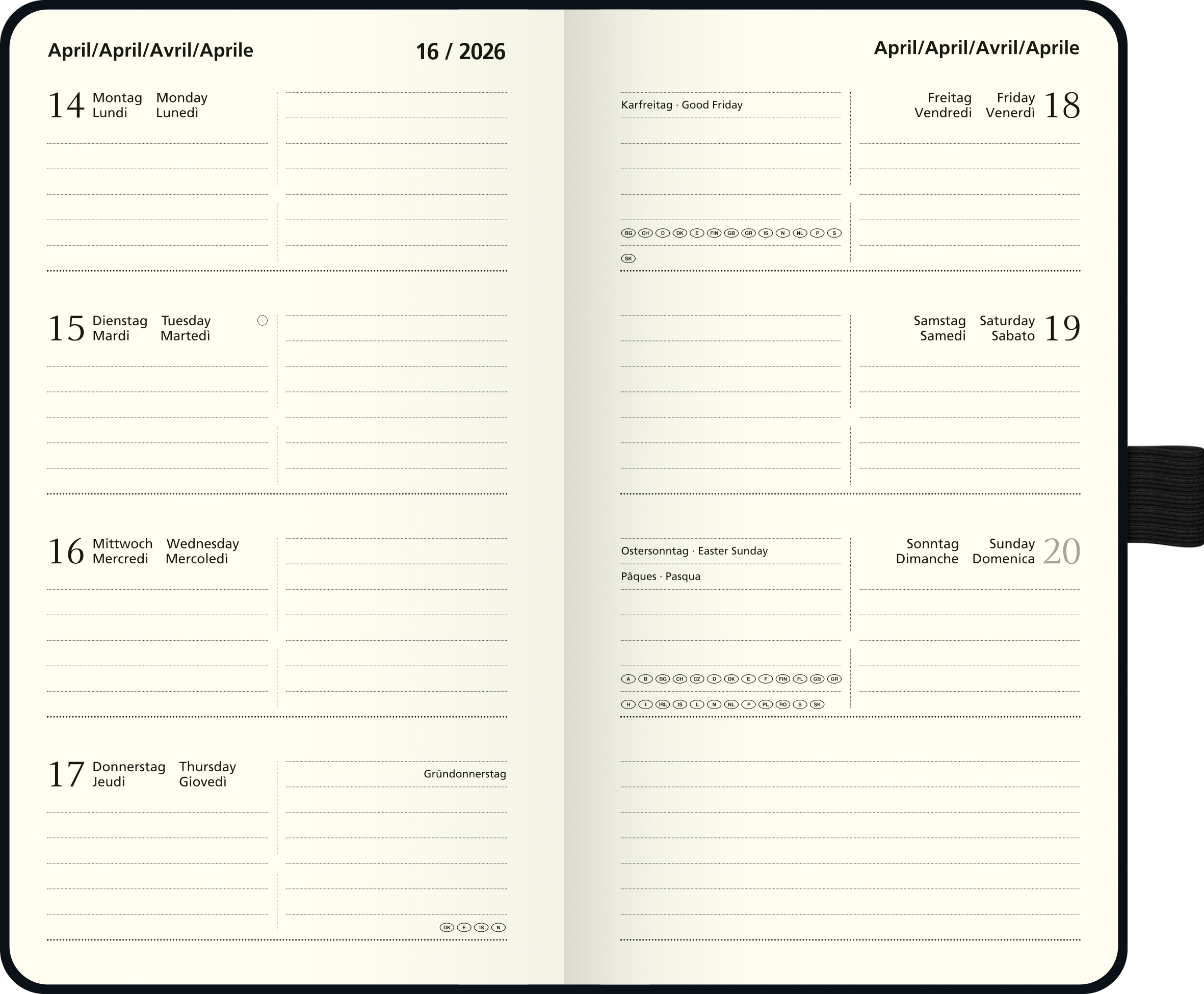 Taschenkalender "Kompagnon" Modell 756 66