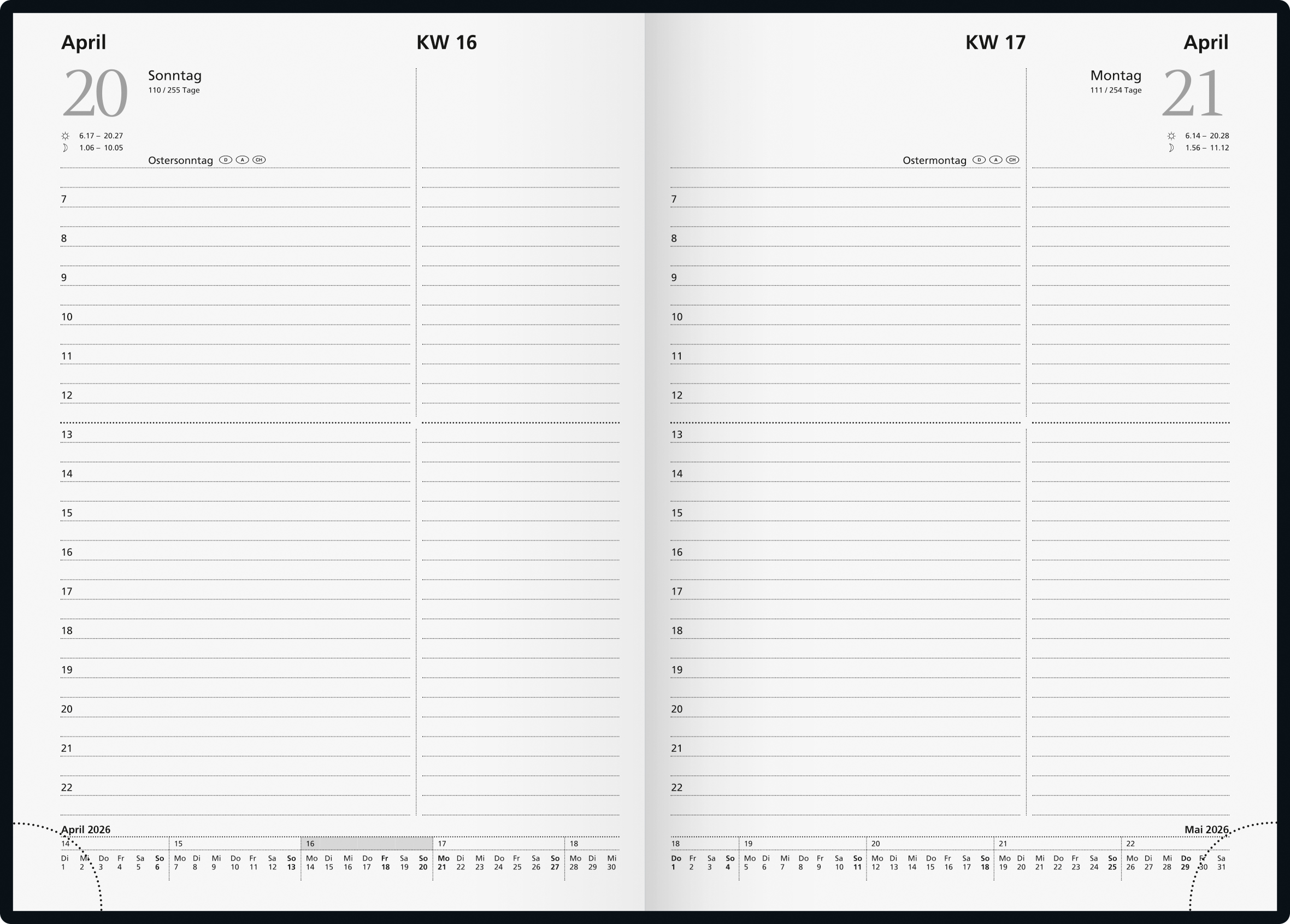 Buchkalender Modell 793, schwarz
