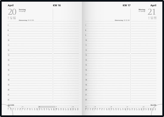Buchkalender Modell 793, schwarz