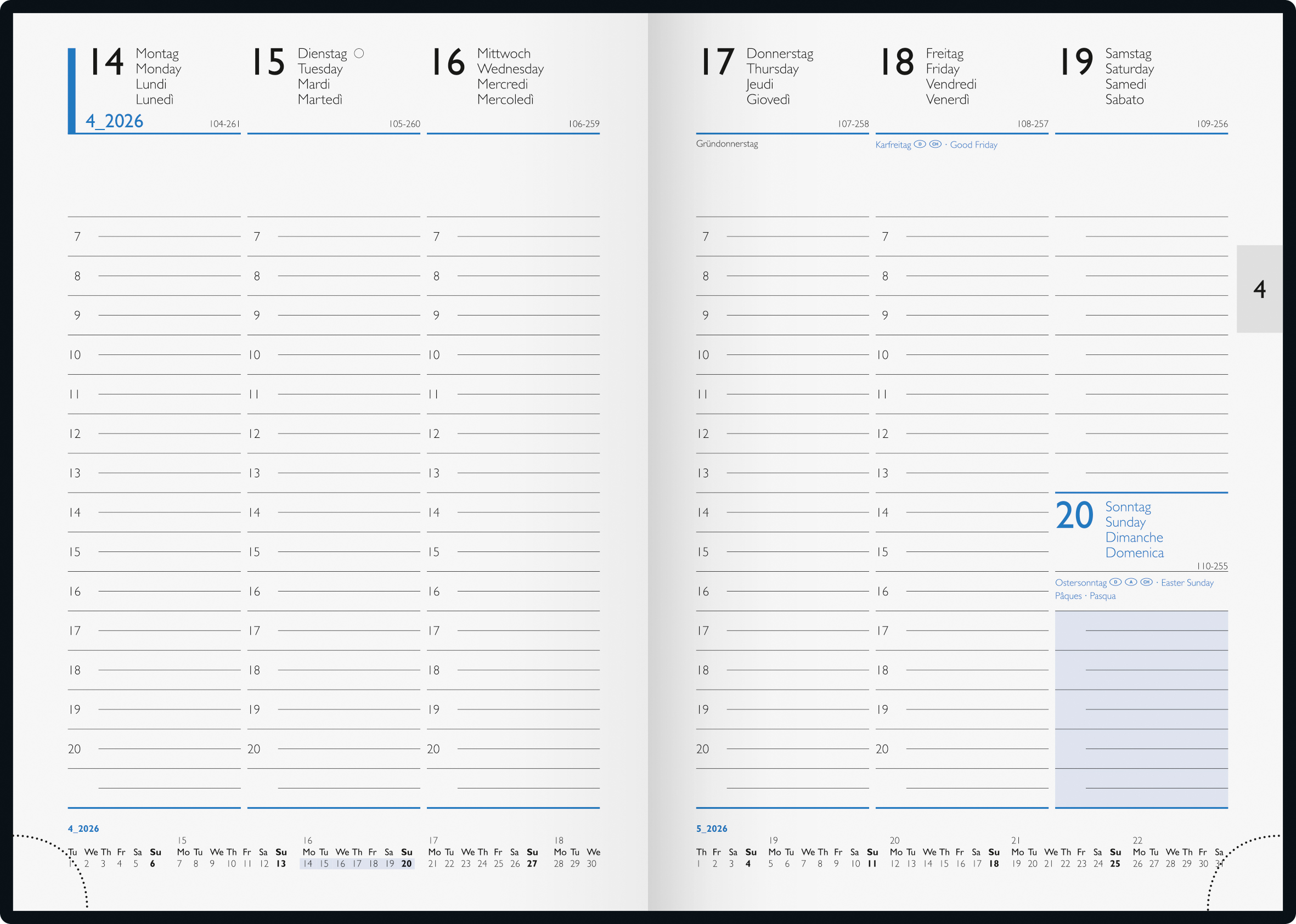Buchkalender Modell 794, schwarz
