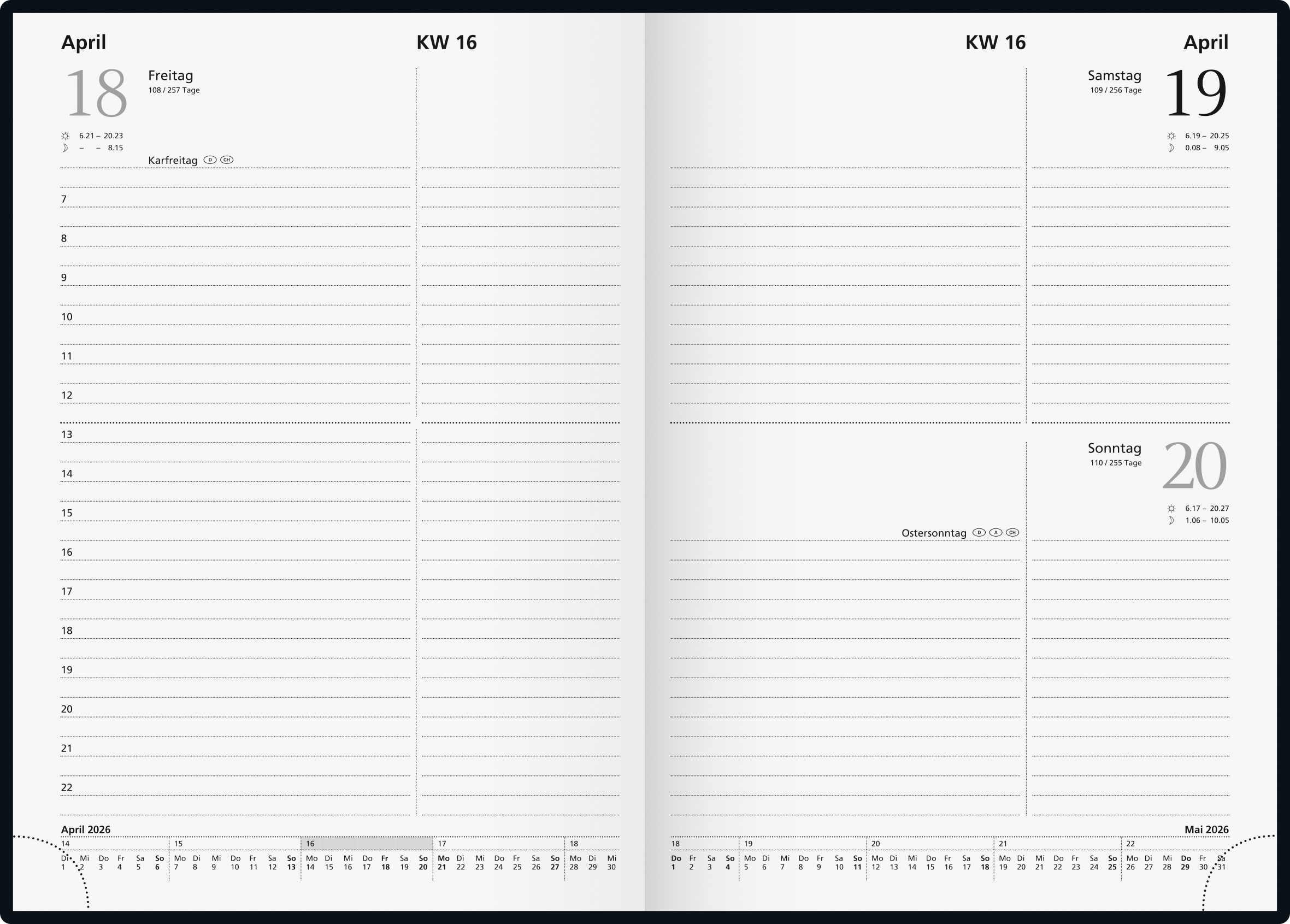 Buchkalender Modell 795 62, schwarz