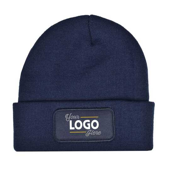 Strickmütze mit Label 100% rPET