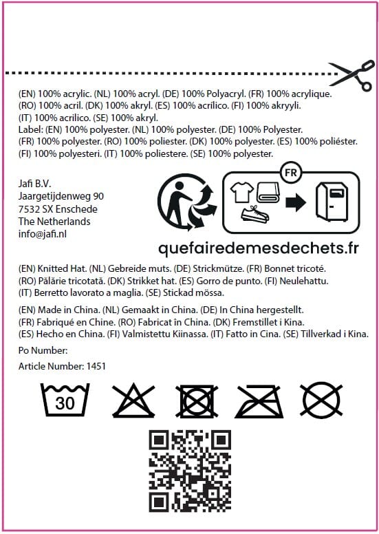 Strickmütze mit Label