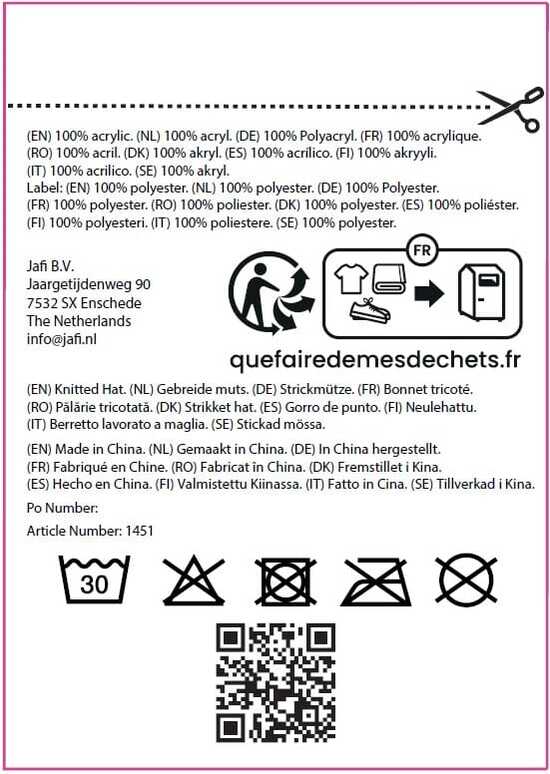 Strickmütze mit Label