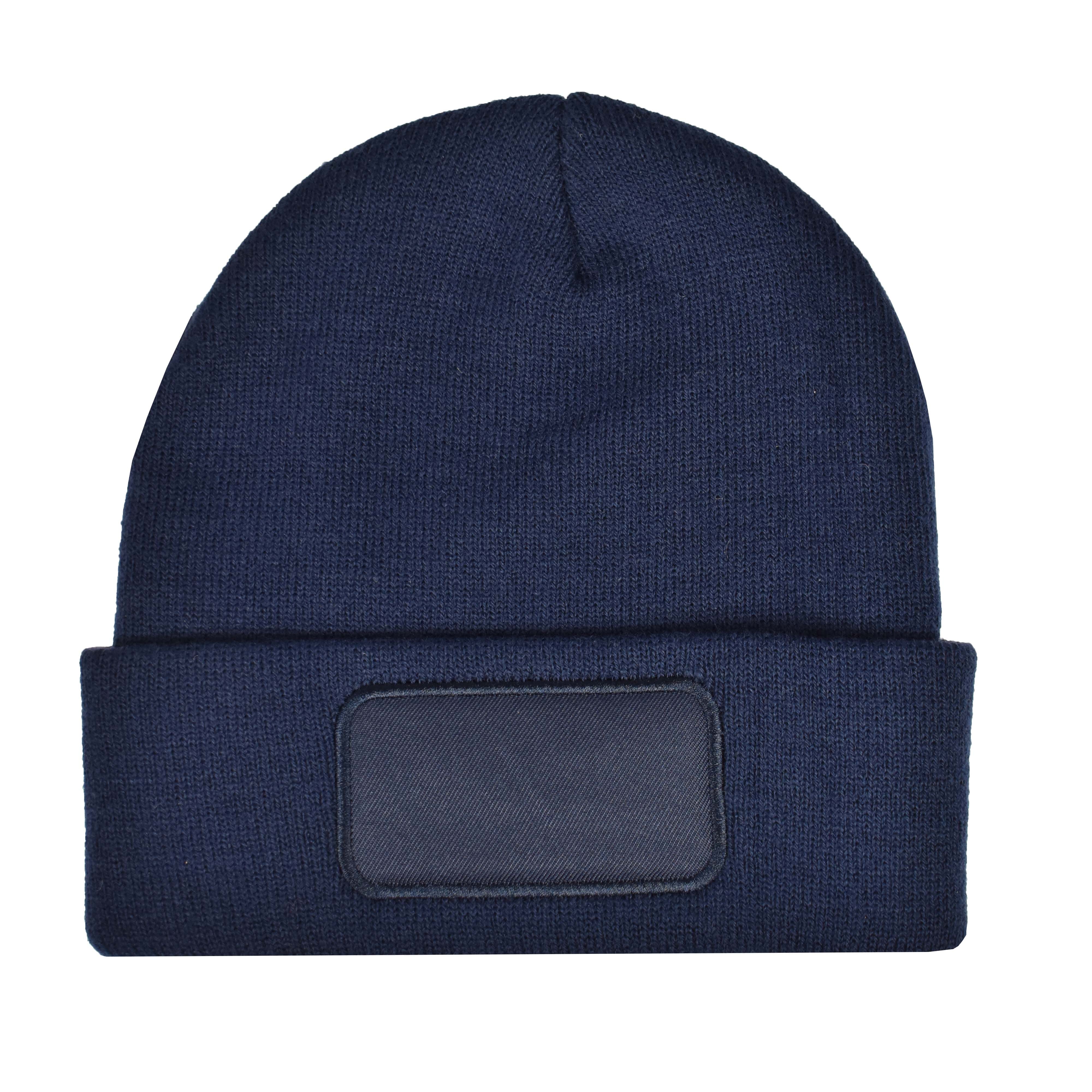 Strickmütze mit Label
