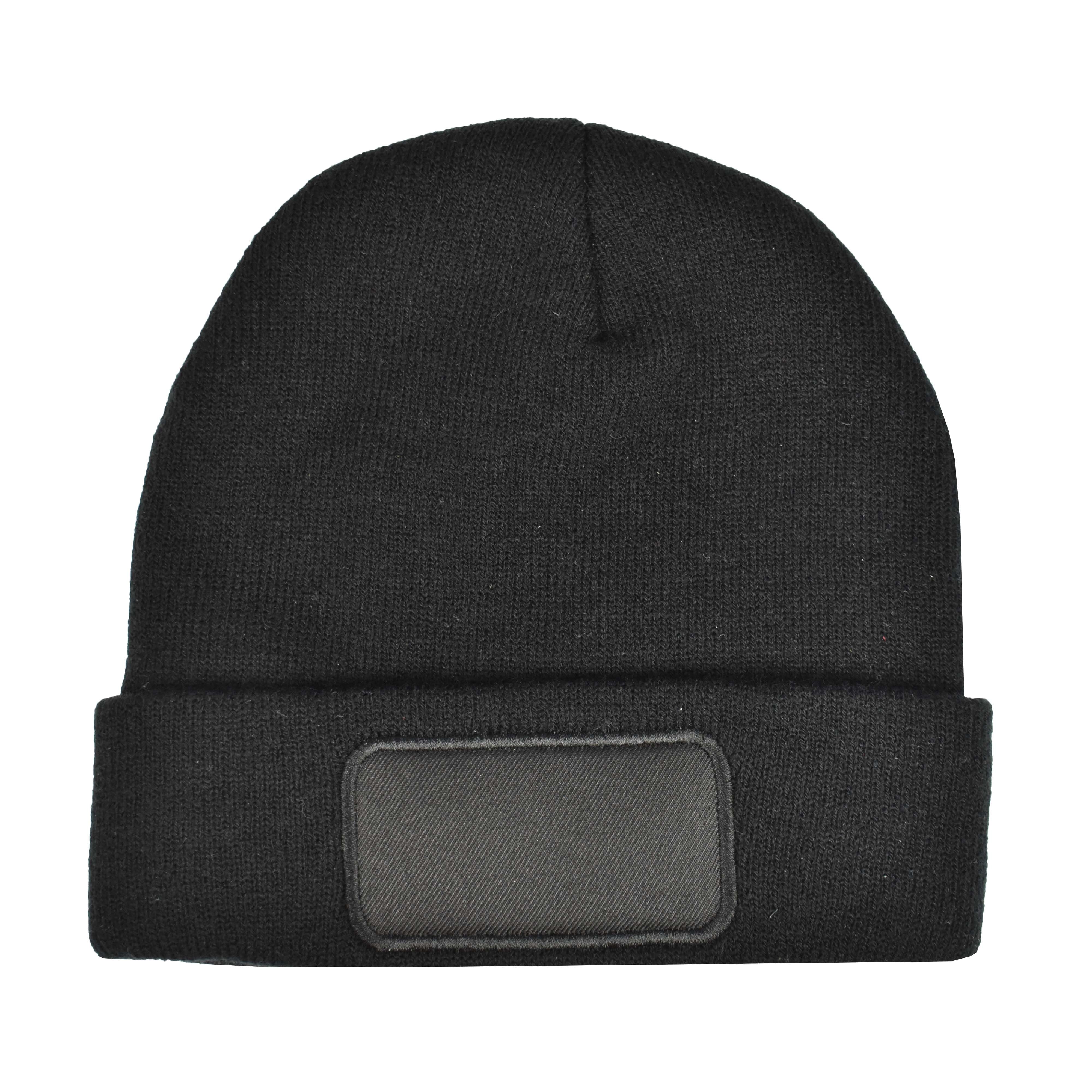 Strickmütze mit Label