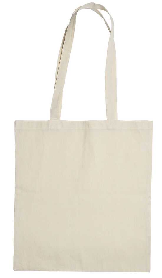 Baumwolltasche mit langen Henkeln, 140 gr/m²