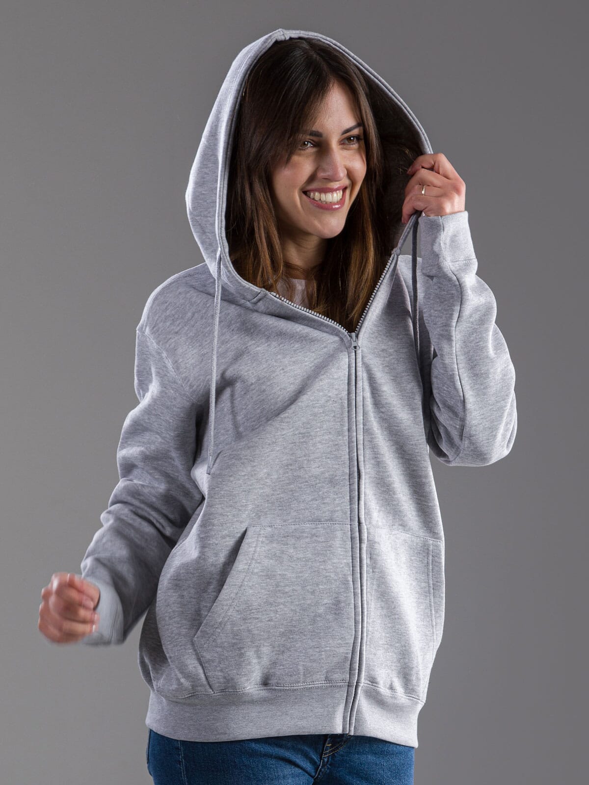 BS Vega Hoodie mit durchgehendem Reißverschluss, 280 gr/m²