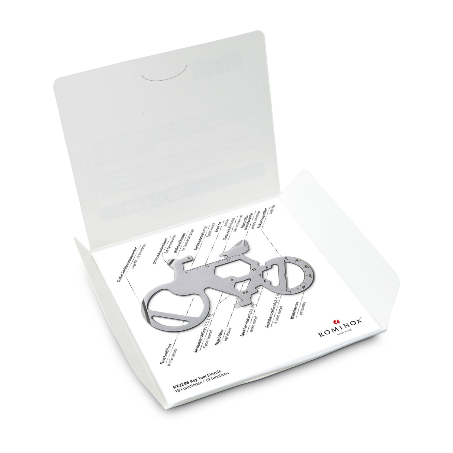 Key Tool in einem „Happy Father's Day“-Mäppchen inkl. Funktionsbeschreibung. „An die Werkzeuge, fertig, los“!