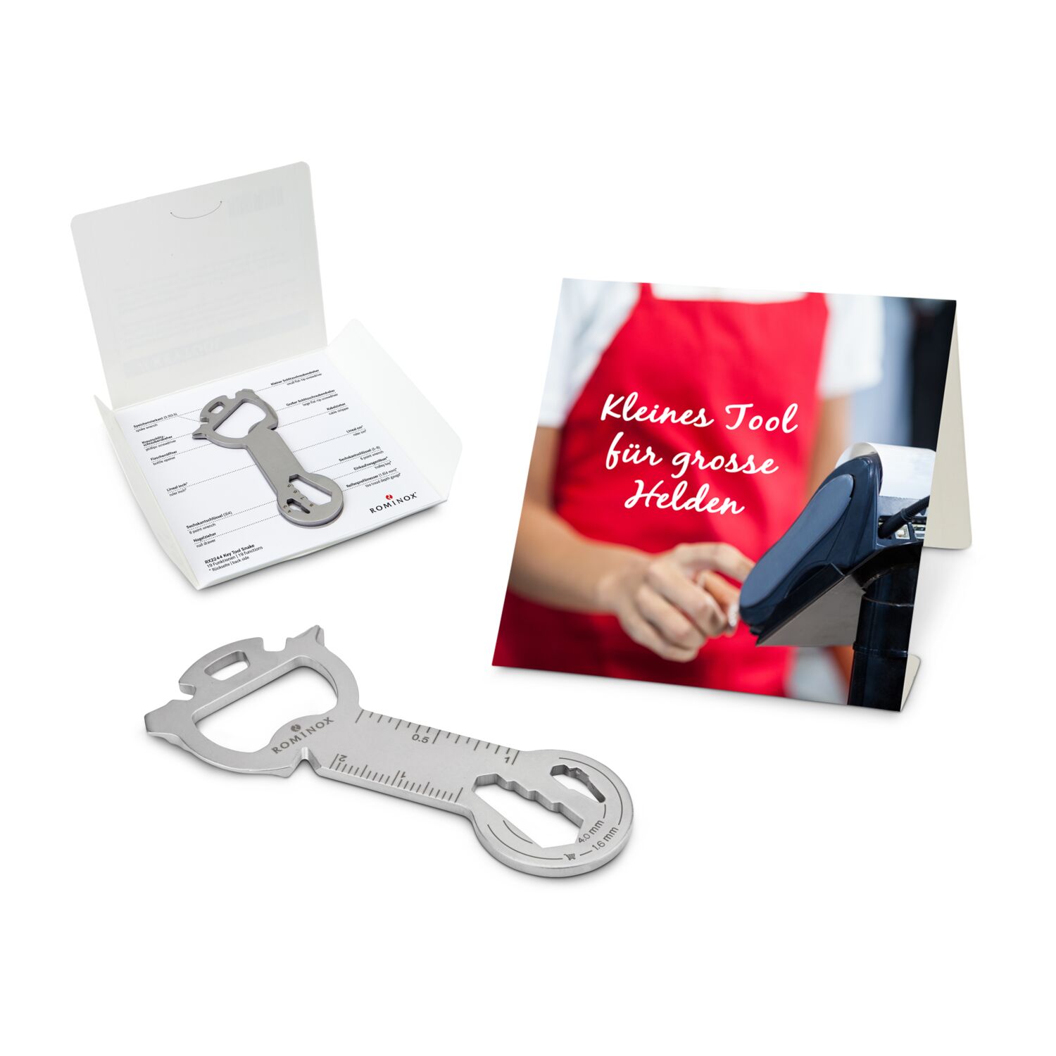Key Tool im „Große Helden (Einzelhandel)”-Mäppchen inkl. Funktionsbeschreibung. „An die Werkzeuge, fertig, los“!