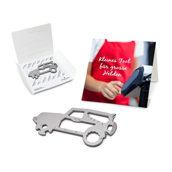 Key Tool im „Große Helden (Einzelhandel)”-Mäppchen inkl. Funktionsbeschreibung. „An die Werkzeuge, fertig, los“!