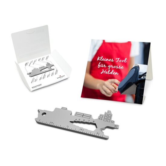 Key Tool im „Große Helden (Einzelhandel)”-Mäppchen inkl. Funktionsbeschreibung. „An die Werkzeuge, fertig, los“!