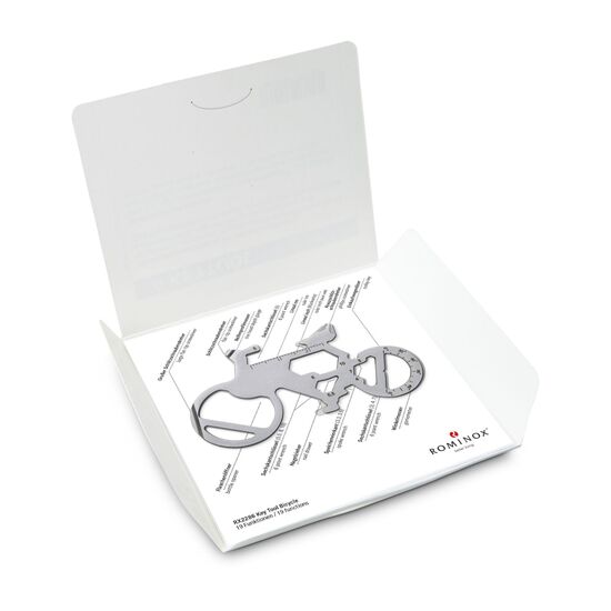 Key Tool in einem „Super Dad”-Mäppchen inkl. Funktionsbeschreibung. „An die Werkzeuge, fertig, los“!