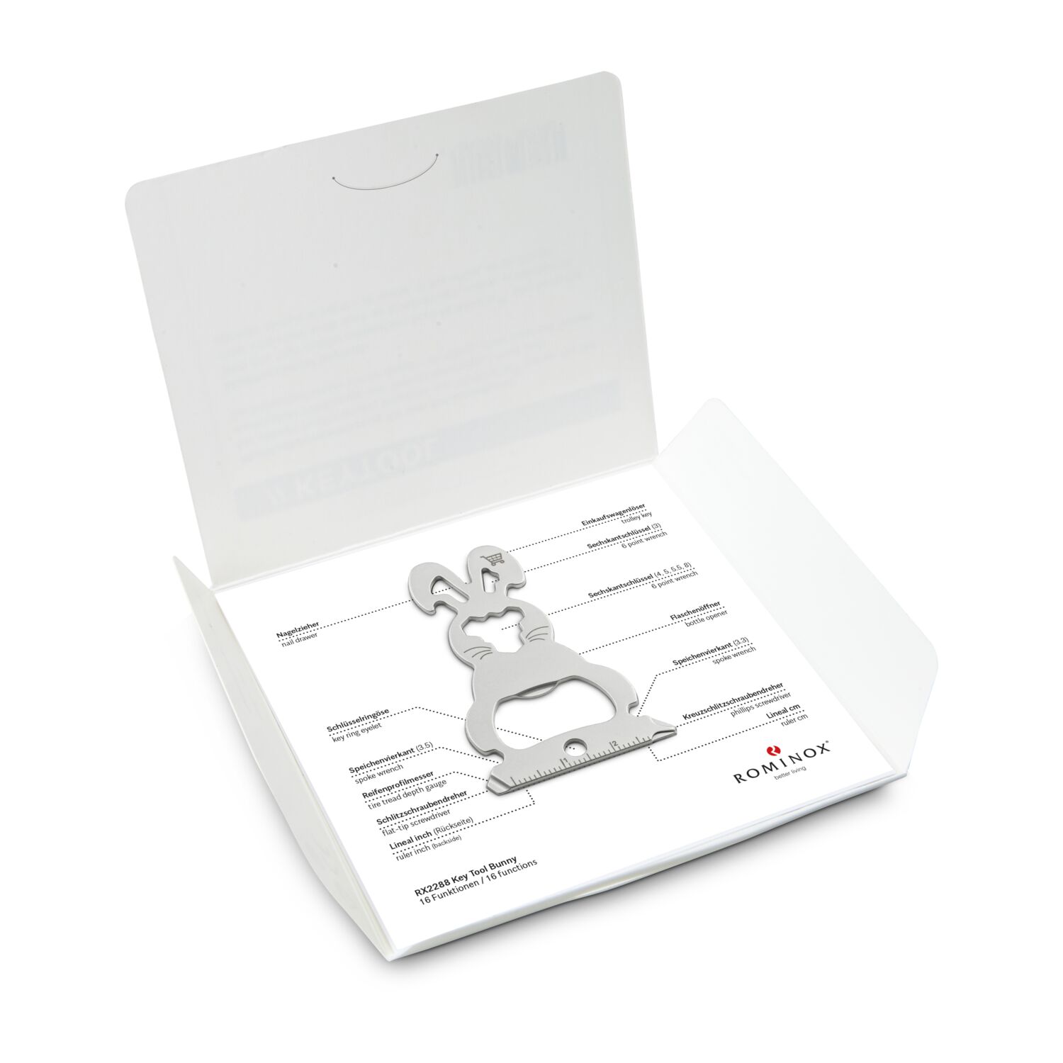 Key Tool in einem „Frohe Ostern”-Mäppchen inkl. Funktionsbeschreibung. „An die Werkzeuge, fertig, los“!