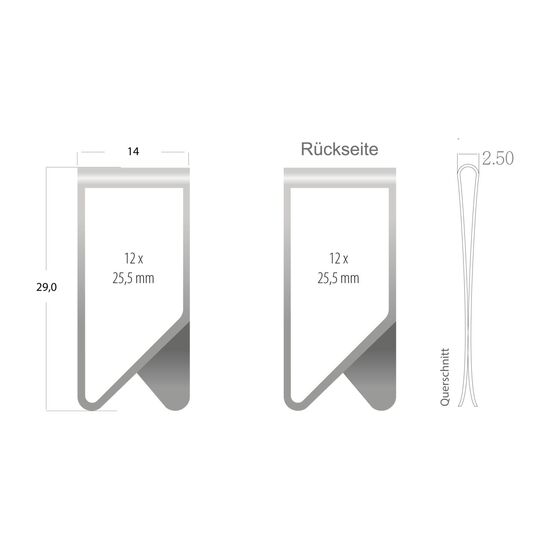 Mehrweg-Büroklammer X Clip, 5 Varianten, für eine geordnete Ablage Ihrer Dokumente, bis zu 12 Seiten Klemmkraft