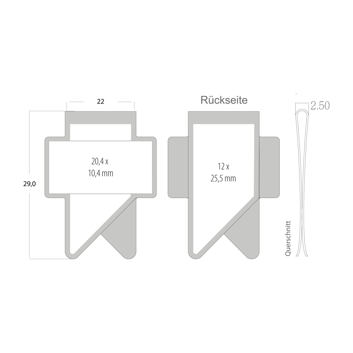 Mehrweg-Büroklammer X Clip, 5 Varianten, für eine geordnete Ablage Ihrer Dokumente, bis zu 12 Seiten Klemmkraft
