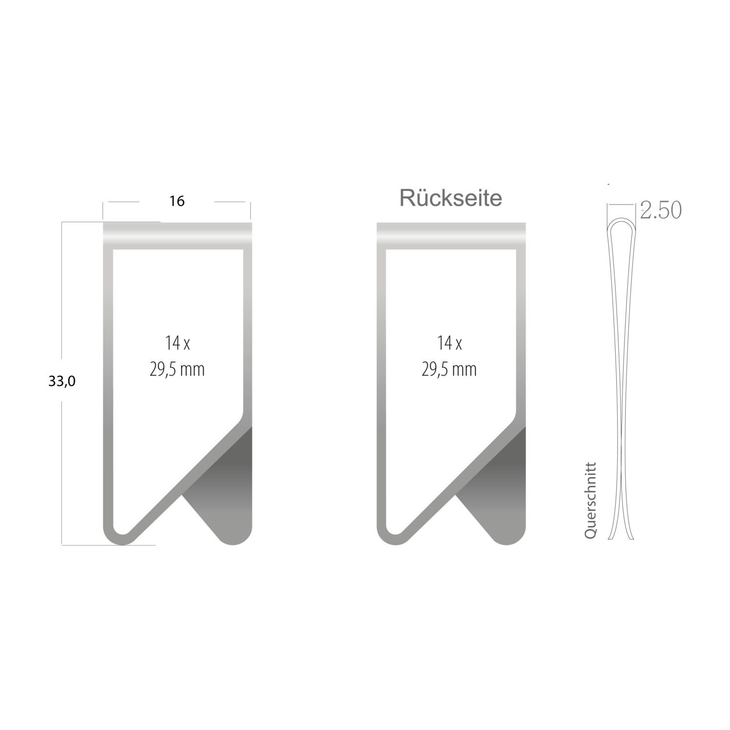 Mehrweg-Büroklammer X Clip XL, für eine geordnete Ablage Ihrer etwas größeren Dokumente, bis zu 16 Seiten Klemmkraft