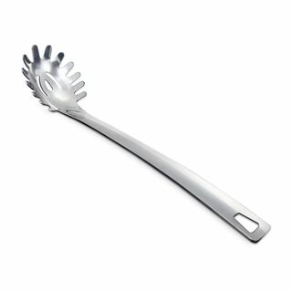 Praktischer Spaghettiheber zum Portionieren und Servieren von leckerer Pasta (Edelstahl poliert)