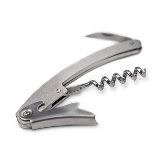 Klassische Grundausstattung für Weinliebhaber, schlichtes Sommeliermesser, exklusiver Flaschenverschluss, in hochwertiger Holzbox