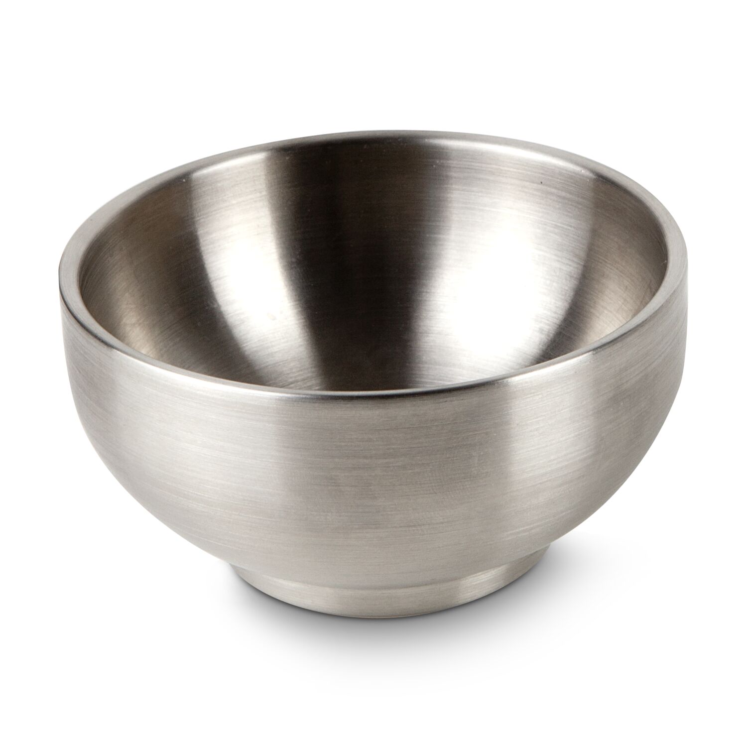 Funktional gestalteter Servierteller mit integrierter Schale aus Edelstahl - praktisch und unkonventionell (Porzellan, Edelstahl)