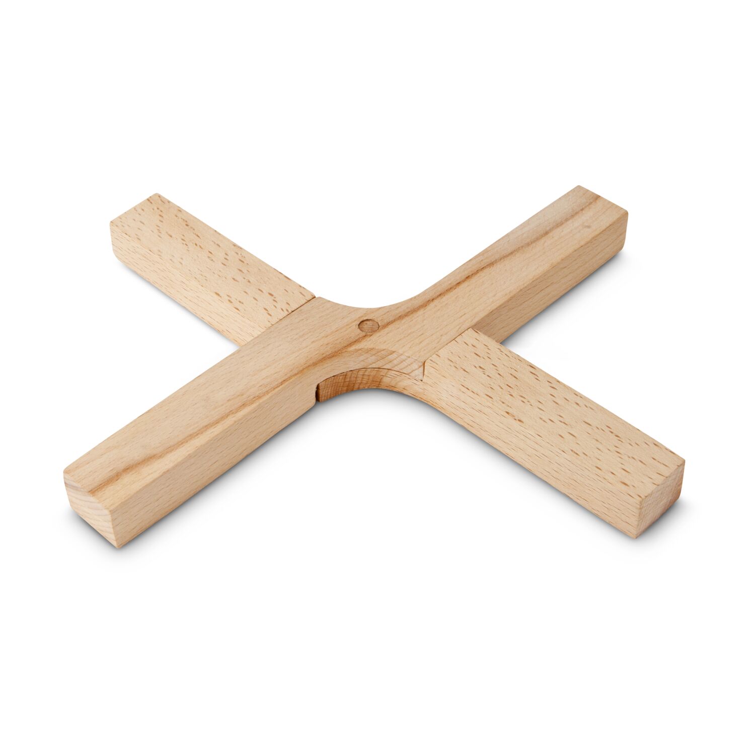 Platzsparend, praktisch und stabil, pfiffiger Topf- und Pfannenuntersetzer aus Buchenholz, modernes Design (Holz)