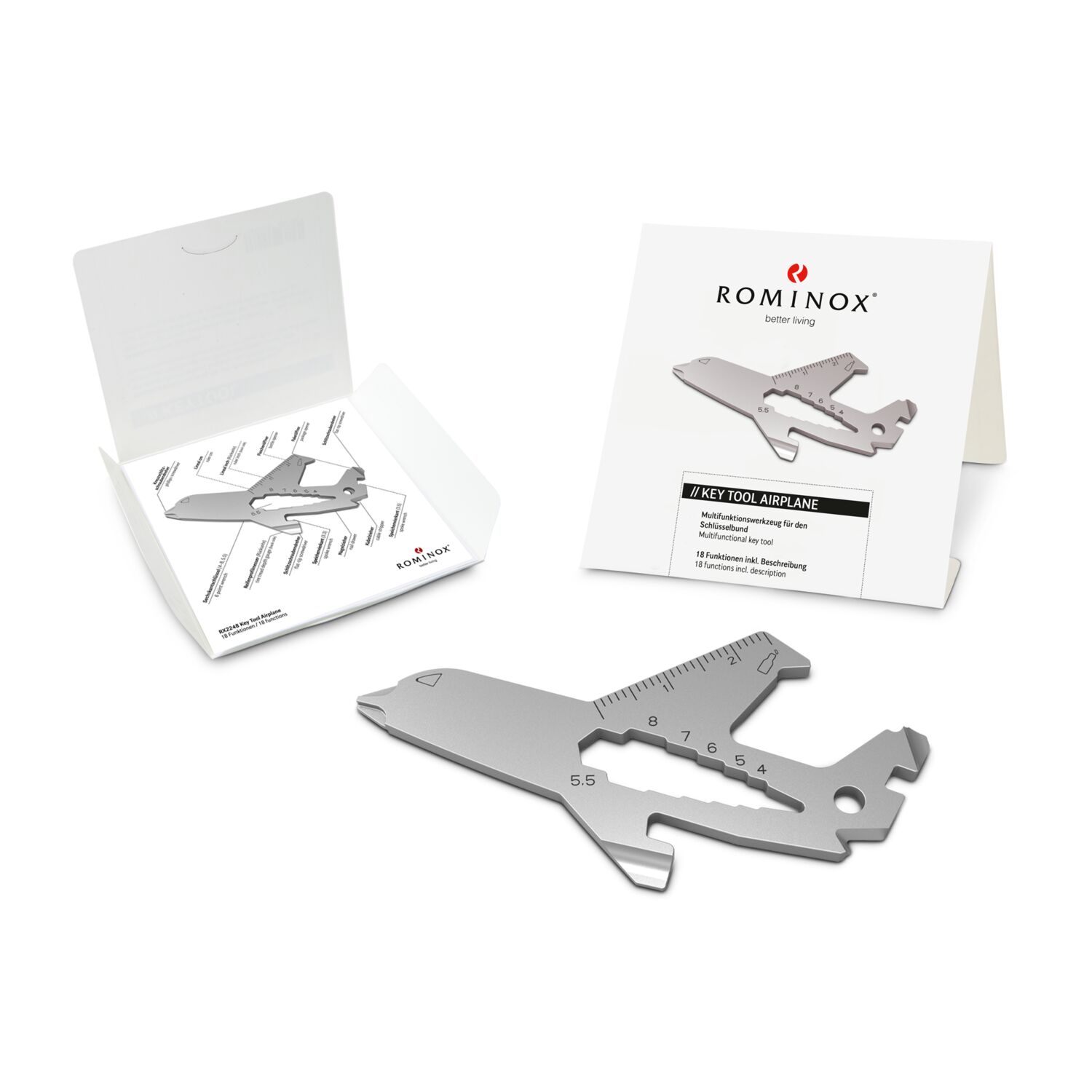 ROMINOX® Key Tool // Airplane - 18 Funktionen