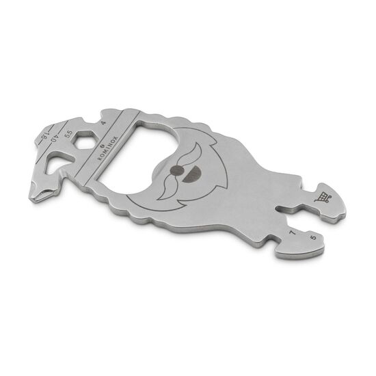 Multifunktionaler Schlüsselanhänger mit 15 Funktionen: Edelstahl Multitool inkl. Funktionsbeschreibung