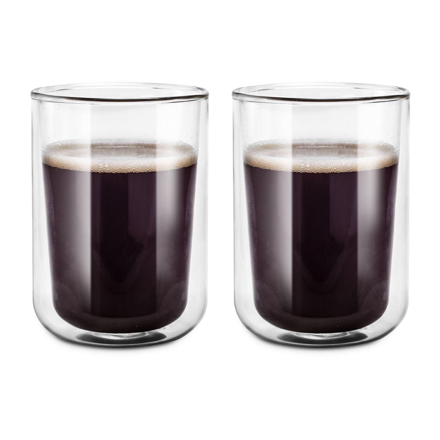 Set aus 2 doppelwandigen Thermogläsern, gute Isolierung, temperatur- und spülmaschinenbeständiges Glas, je 250 ml (Borosilikatglas)