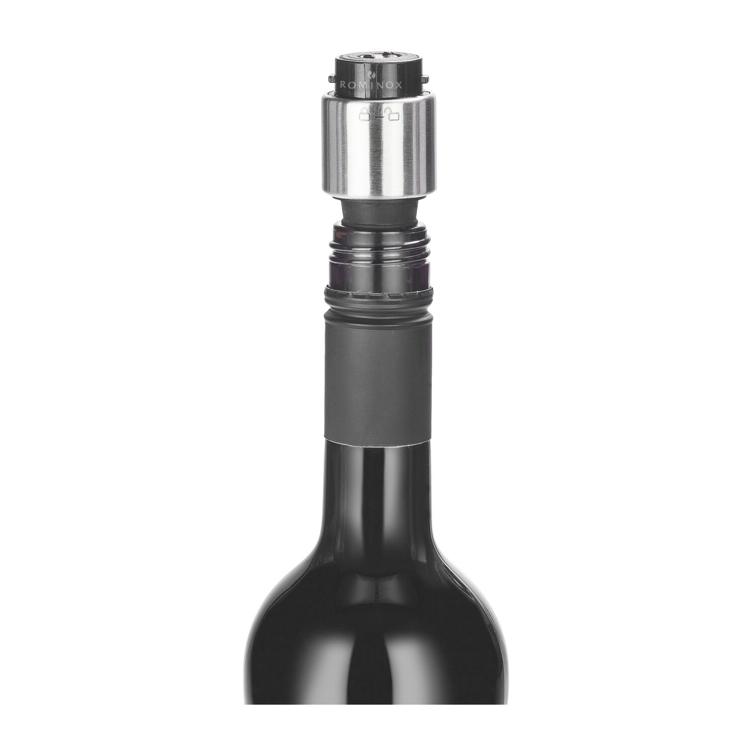 Praktisches 2in1 Weinbelüfter-Set, Vakuum-Verschluss mit Dekantierausgießer-Aufsatz (Edelstahl, Silikon, Kunststoff BPA-frei)