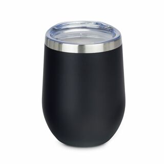 Trinkbecher - doppelwandige Isolierung, ideal für Heiß- und Kaltgetränke, 300 ml (Edelstahl - pulverbeschichtet, Kunststoff, Silikon)