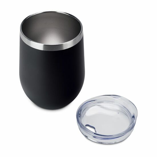 Trinkbecher - doppelwandige Isolierung, ideal für Heiß- und Kaltgetränke, 300 ml (Edelstahl - pulverbeschichtet, Kunststoff, Silikon)