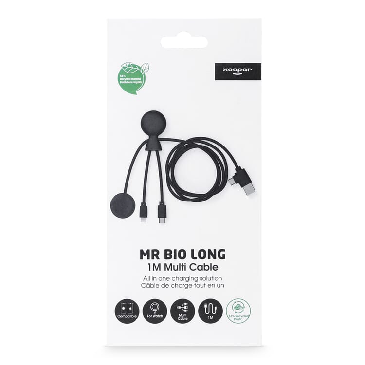 Xoopar Mr. Bio Long Multi-Kabel für Apple/Samsung Watch 1 Meter
