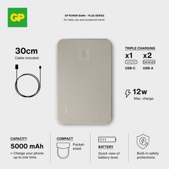 GP B+ Serie Powerbank 5000 mAh