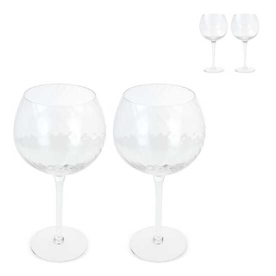Byon Opacity 2er-Set Weingläser mit stilvollem Glasmuster 470ml